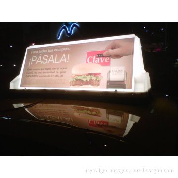 taxi top advertising light box